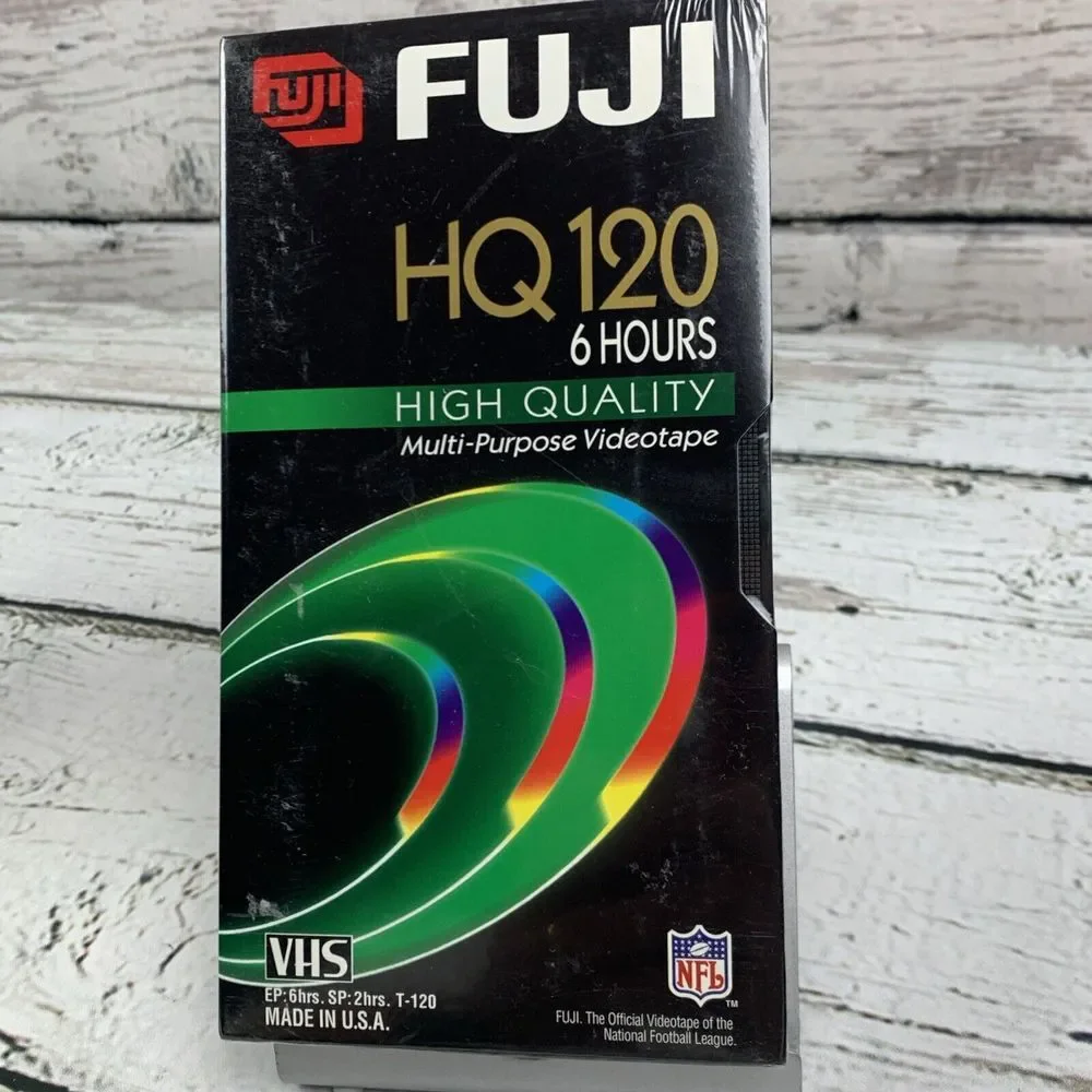 FUJI HQ 120‎ VHS Videotape 6 Hours High Quality Multi Purpose Sealed T-120